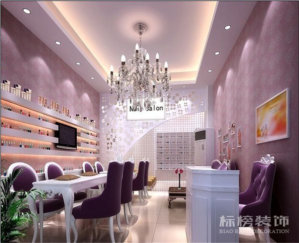 深圳美甲店墻面裝飾怎么做？