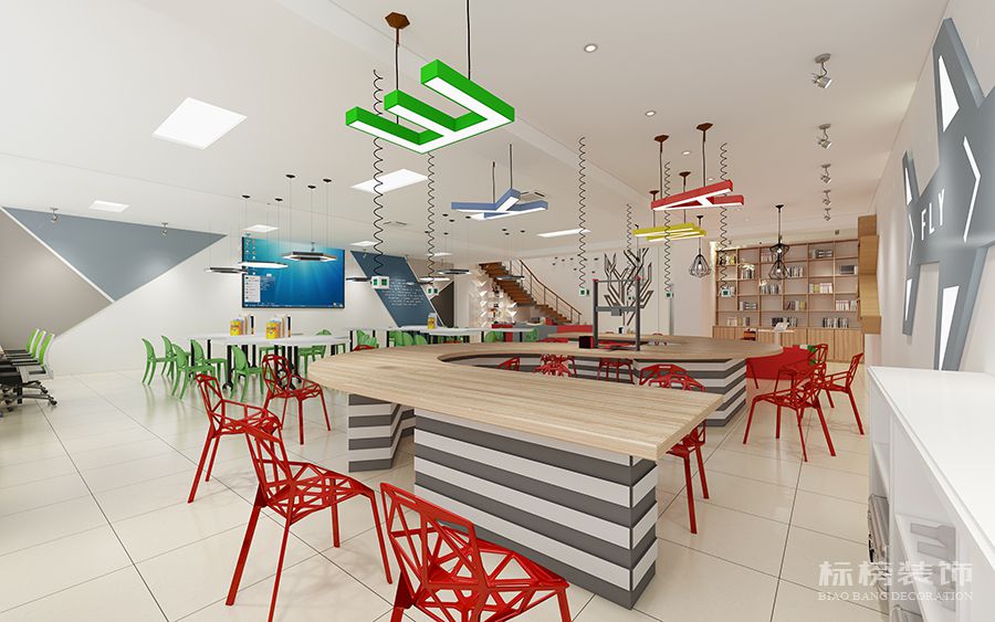 西安航空學院（現(xiàn)代）教育培訓辦公室裝修設計2