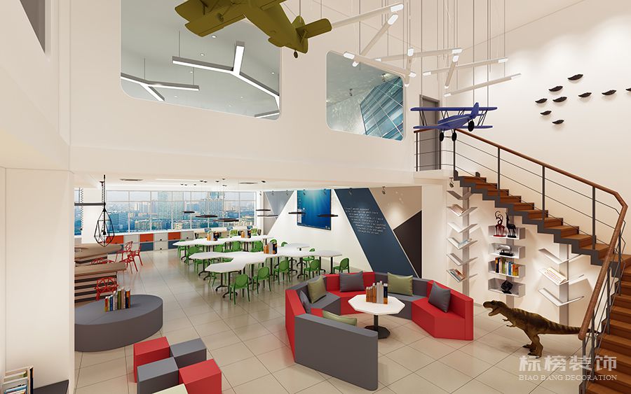 西安航空學院（現(xiàn)代）教育培訓辦公室裝修設計3